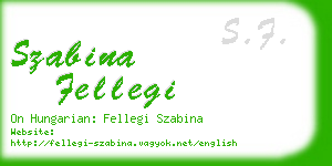 szabina fellegi business card